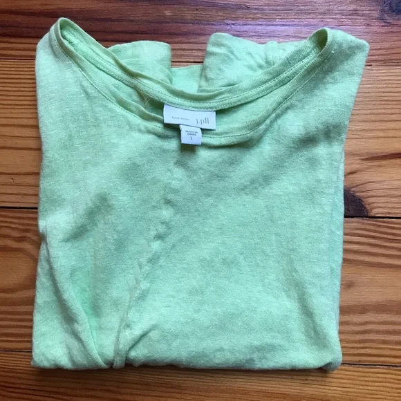J. Jill Lime Green Linen Twist Front Sleeveless Top, EUC, L - Picture 10 of 10